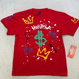 Waimea Graphic Tee Mens XL Red Hustle Dollar Sign Crown Graffiti Streetwear